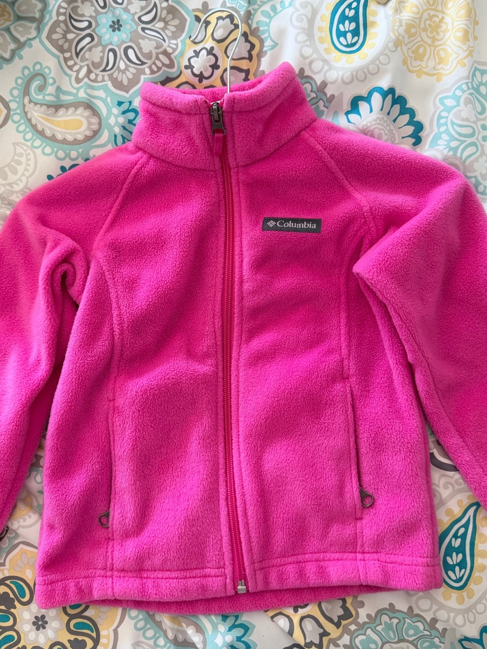Columbia Hot Pink Full-Zip Fleece Jacket